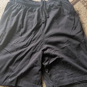 Men's Black Drawstring Lounge Shorts